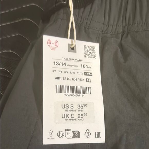 ZARA Gray Elastic Waist Pants - Picture 1 of 15